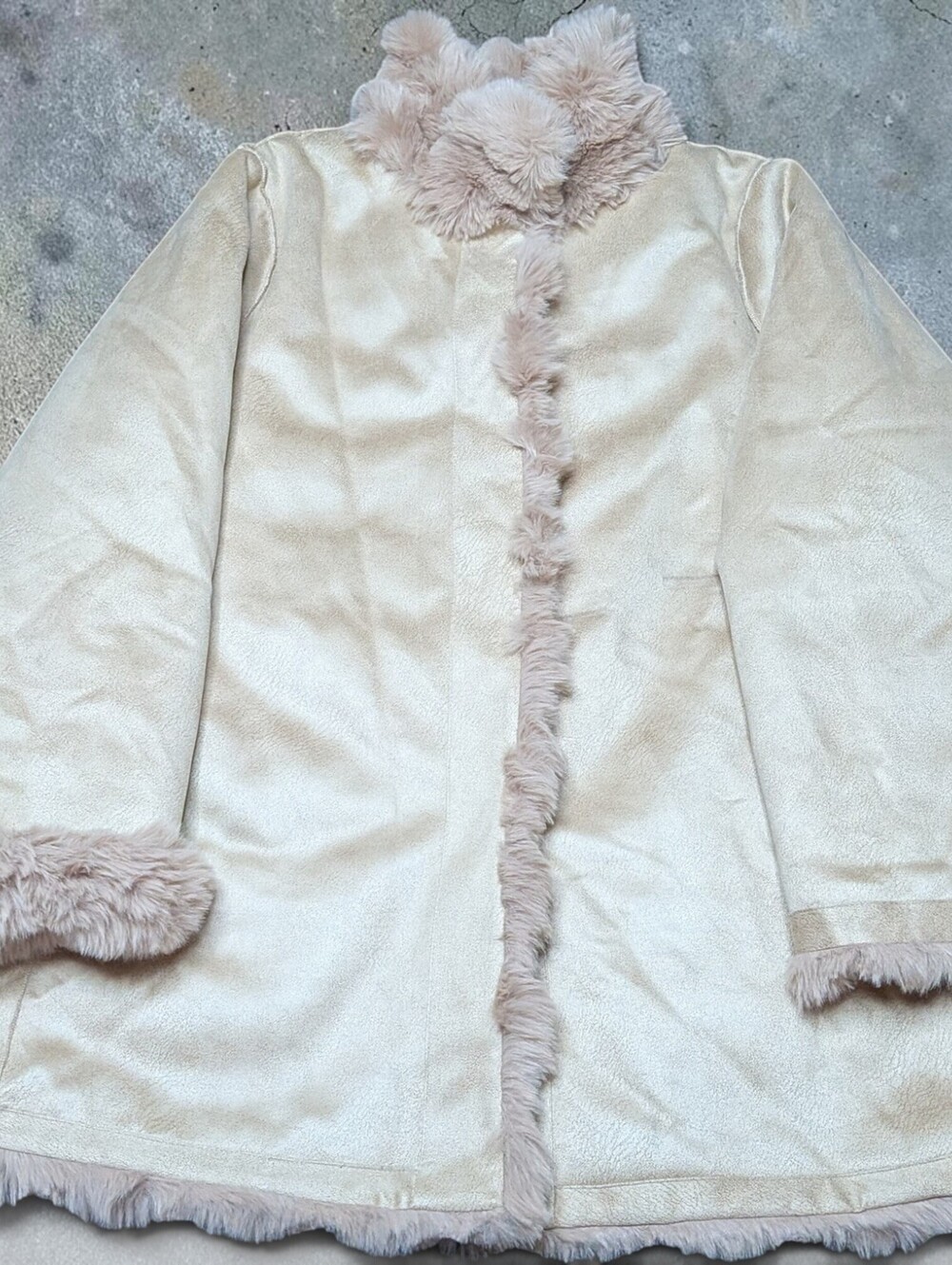 Donna Salyers Reversible Shearling Jacket Pink Old Money Chic Pink Faux Fur Coat